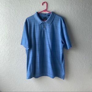 Men’s, Blue Striped Arrow Polo Shirt, XL